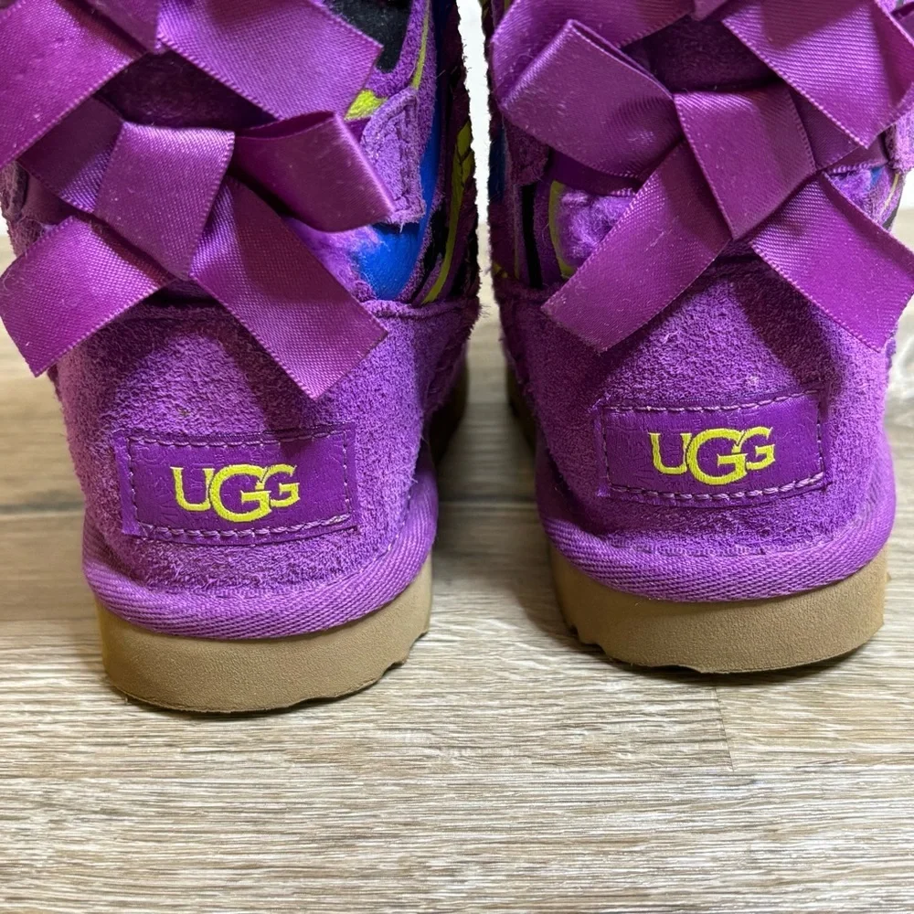 UGG Bailey Bow II Galactic Print Boots Toddler Girls Size 7